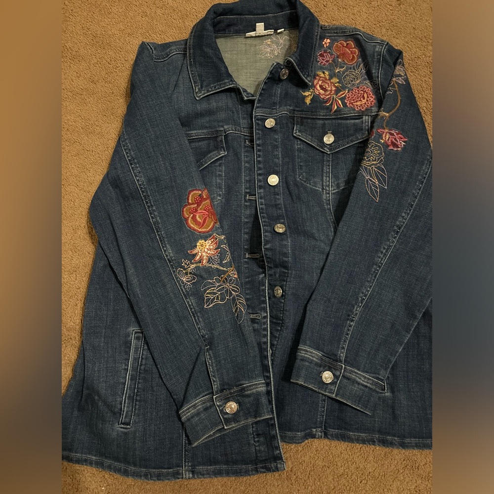 Chicos Jean jacket. Size XL.